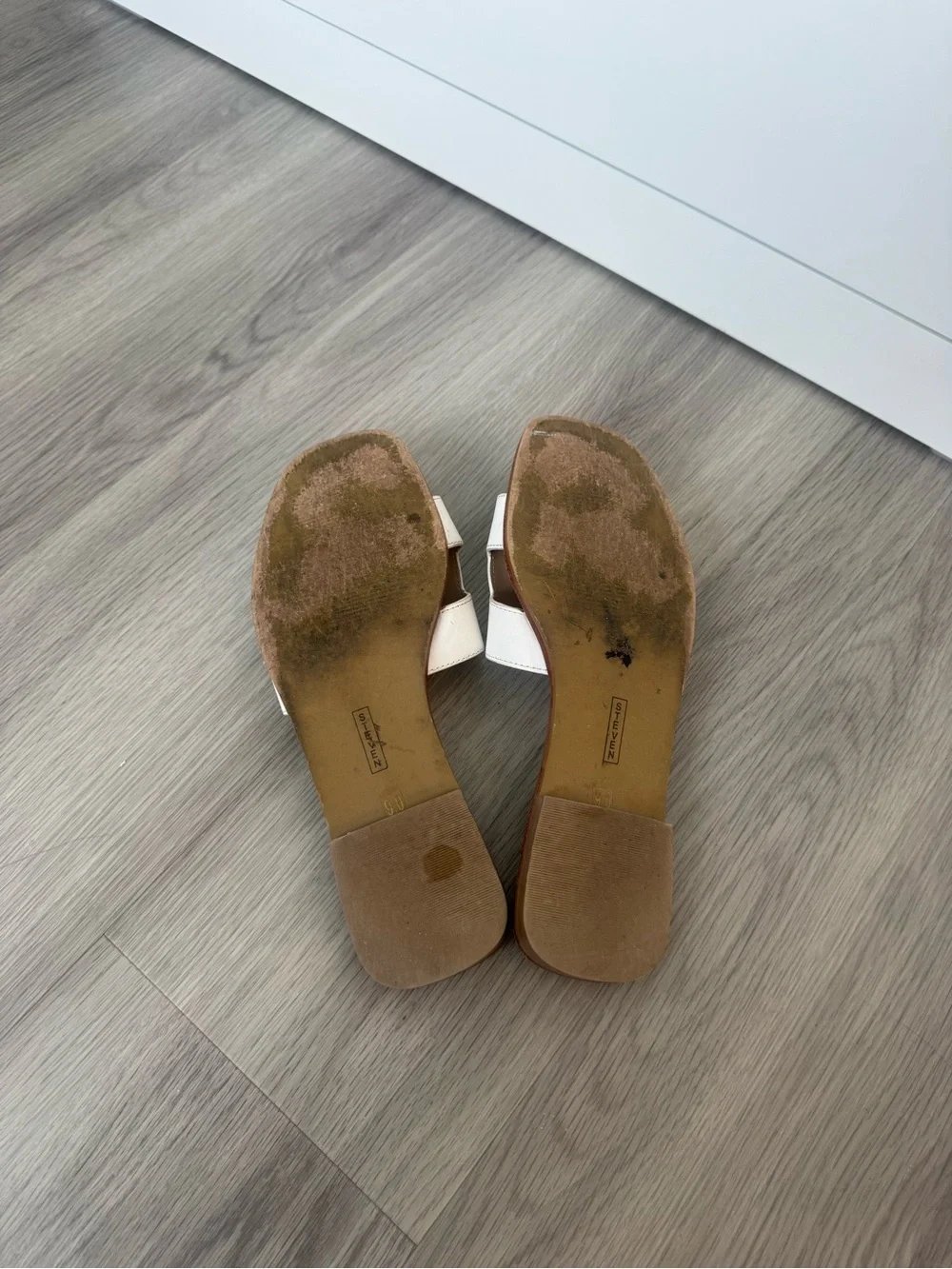 Steven By Steve Madden White Slide Sandals